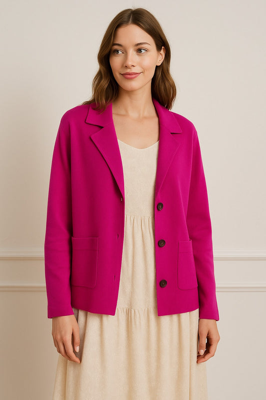 Fuchsia Cardigan Sweater
