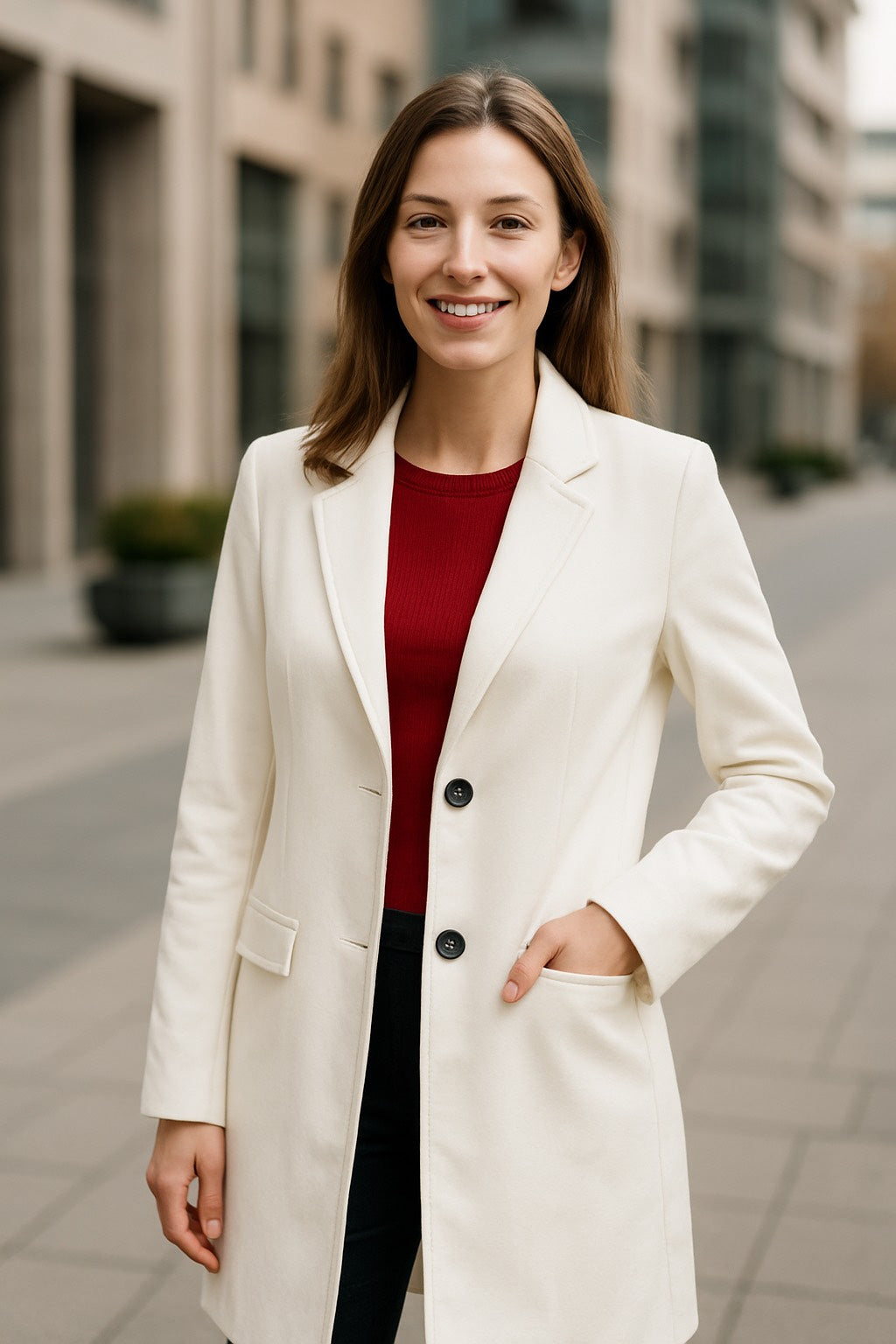 Unlined Wool Trench Coat