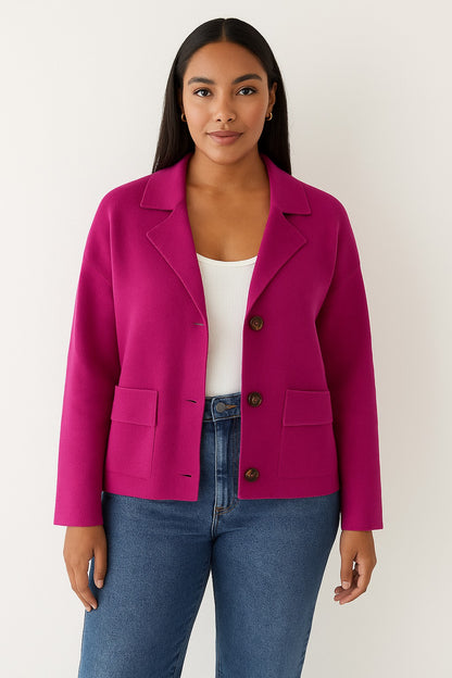 Fuchsia Cardigan Sweater