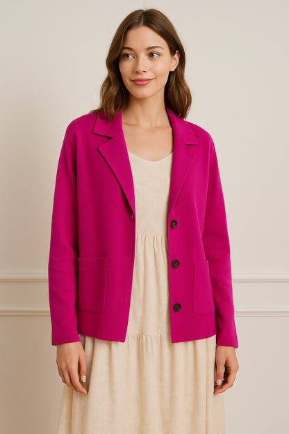 Fuchsia Cardigan Sweater