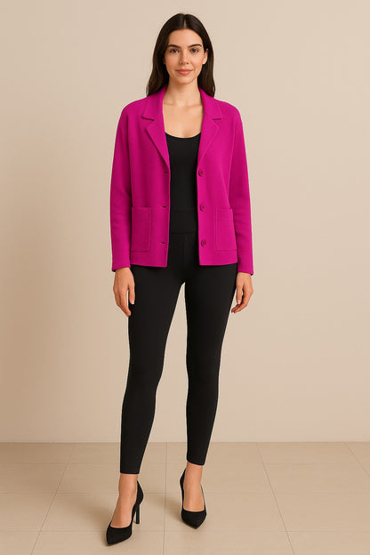 Fuchsia Cardigan Sweater
