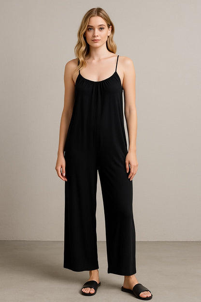 Black Spaghetti Strap Jumpsuit