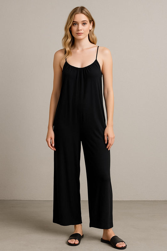 Black Spaghetti Strap Jumpsuit